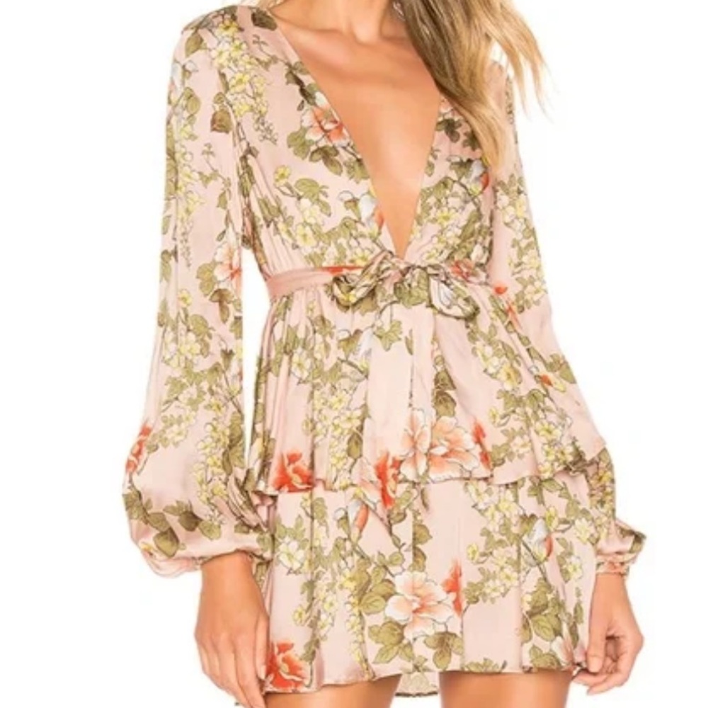 MAJORELLE Floral Pink Mini Dress